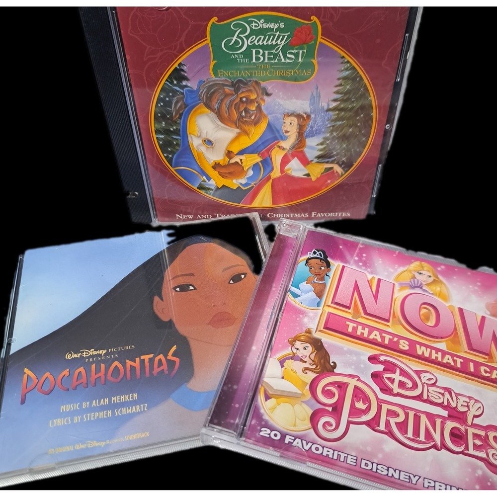 Walt Disney CD Lot - Beauty & The Beast Christmas, Princesses, Pocahontas GOOD